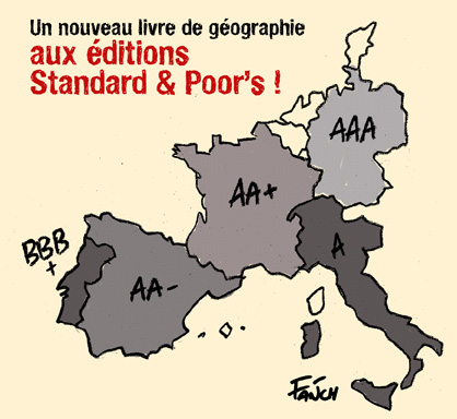 Carte européenne de Standard & Poor's